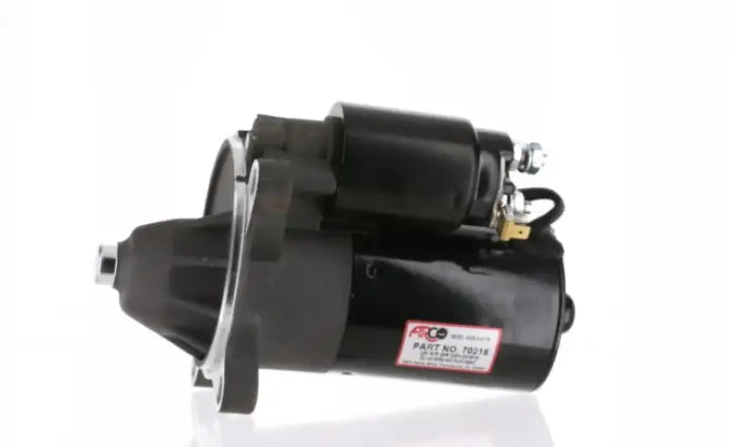 Black Arco Marine automotive starter motor for smooth engine start-up in marine inboard boats