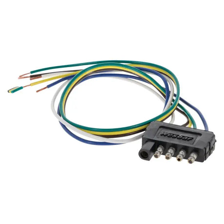 Four-way flat trailer wiring harness for 702405 Wesbar 5-Flat Connector 18’ W