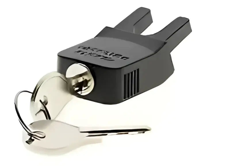Black Elby Bikes Secureitsnapit Lock with keys for trailer hitch security