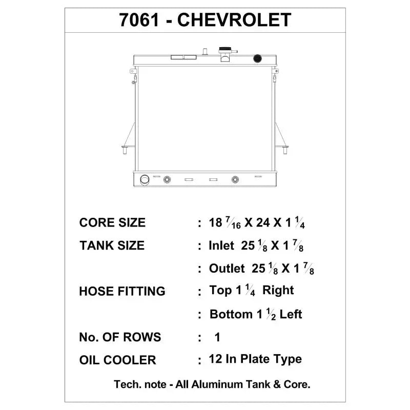 CSF 7061 7061 CSF 06-10 Hummer H3/H3T 3.5L/3.7L/5.3L Radiator