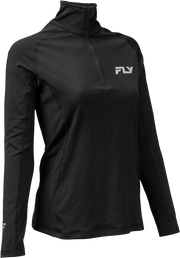 Wmn's Hvywght Baselyer 3/4 Zip Black Sm
