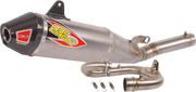 PRO Circuit Ti-6 Titanium Exhaust System 0332625F - Titanium Carbon TI-6 END-CAP