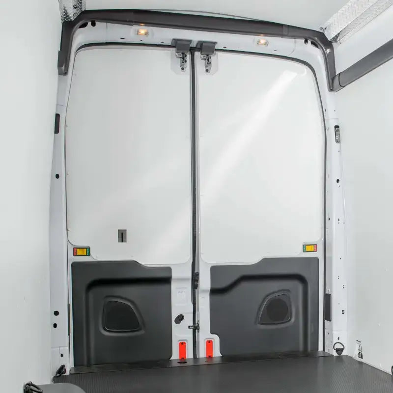 White van’s rear doors with Legend Fleet Duratherm door liner for durability