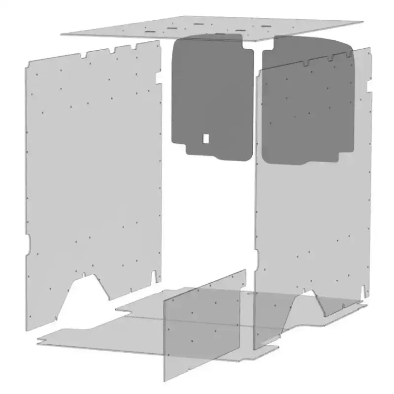 Exploded view of Legend Fleet Duratherm door liner for van interior panel kit