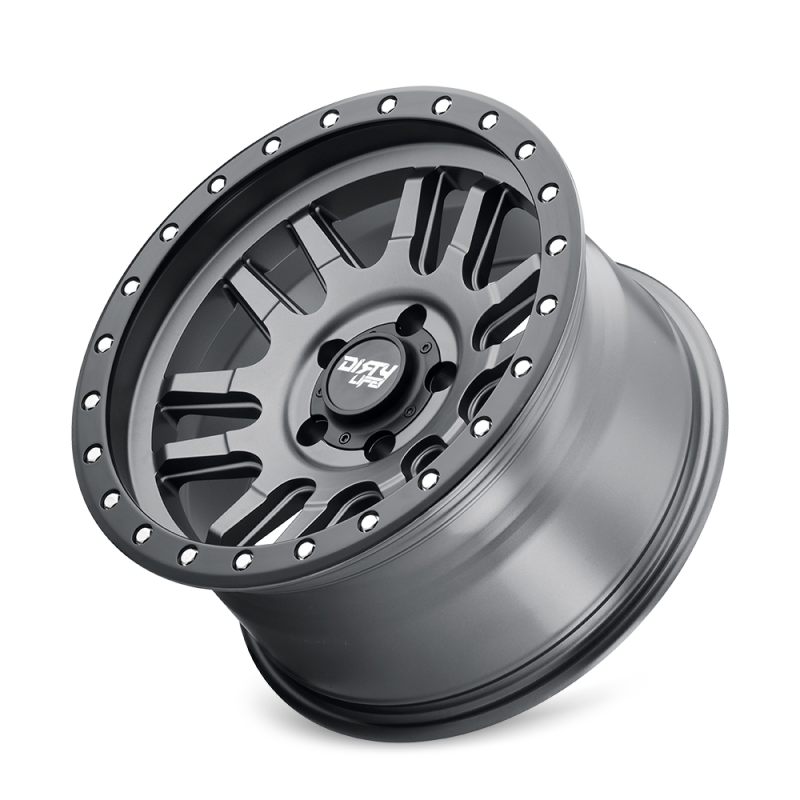 Dirty Life 9309-7973MGT12 Dirty Life 9309 Canyon Pro 17x9/5x127 BP/-12mm Offset/71.5mm Hub Satin Graphite Wheel - Beadlock