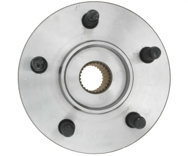 713178 Raybestos wheel hub assembly with 5-lug black bolts silver center
