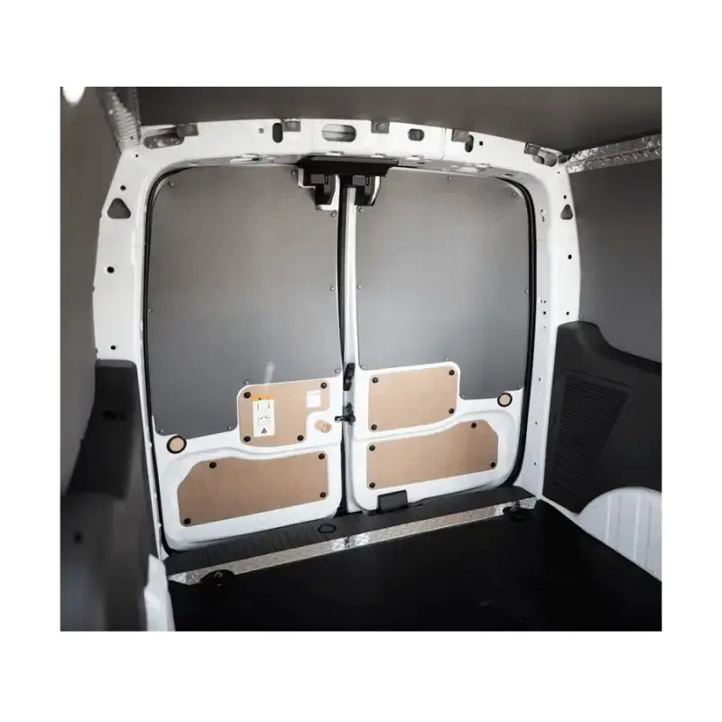 White van interior with rear doors featuring Legend Fleet Connect Swb Ceiling Grey