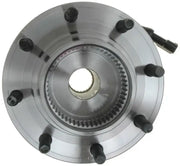 New shiny Raybestos wheel hub assembly with 8 lug bolts and splined bore