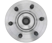 Silver Raybestos 715042 wheel hub assembly with black bolts