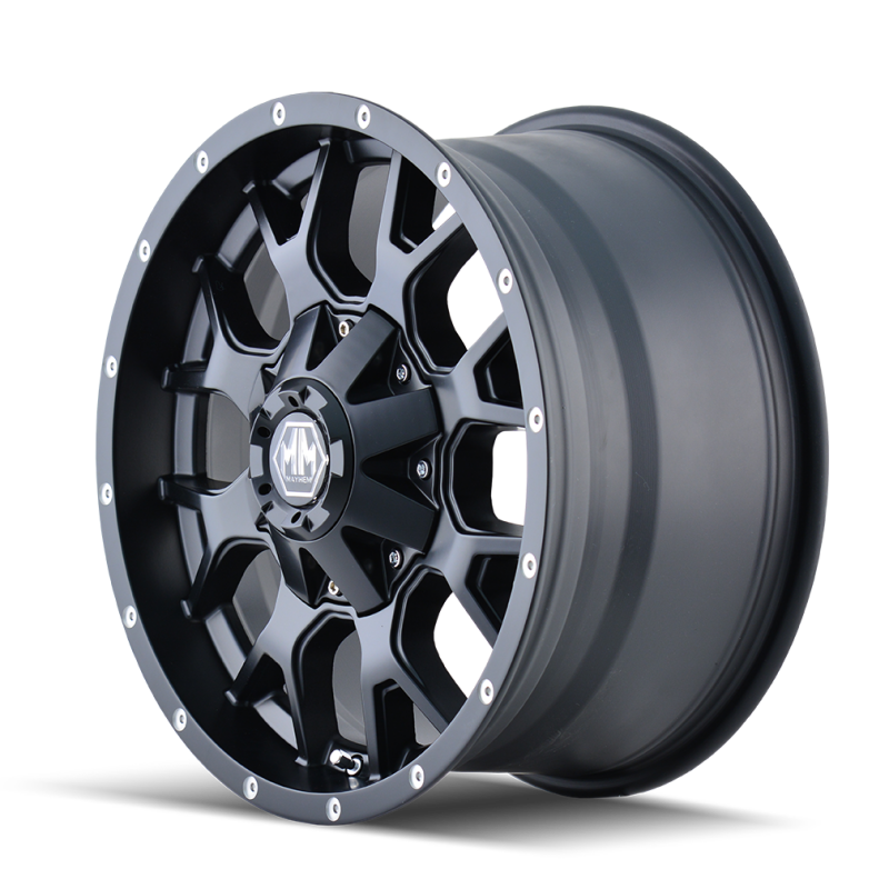 Mayhem 8015-7956MB18 Mayhem 8015 Warrior 17x9 / 5x114.3 BP / 18mm Offset / 87mm Hub Matte Black Wheel