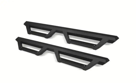 Black textured side steps for Dodge Ram crew cab, perfect RV parts & accessories