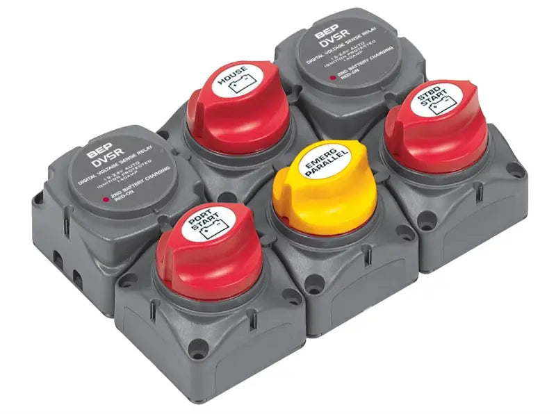 Battery switch panel for 717-140A-DVSR BEP Clstr Twin Eng 3 Banks system