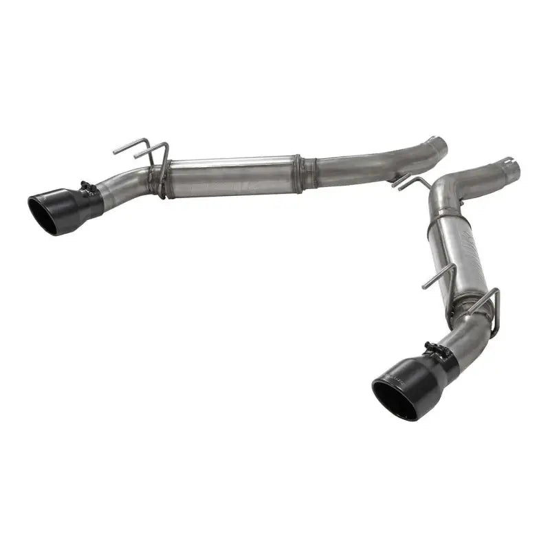 Dual stainless steel exhaust pipes with black tips for Chevy Camaro flowmaster exhaust system