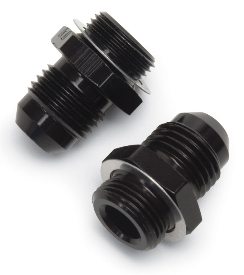 Russell 640203 Russell Performance -6 AN Carb Adapter Fittings (2 pcs.) Black - 640203