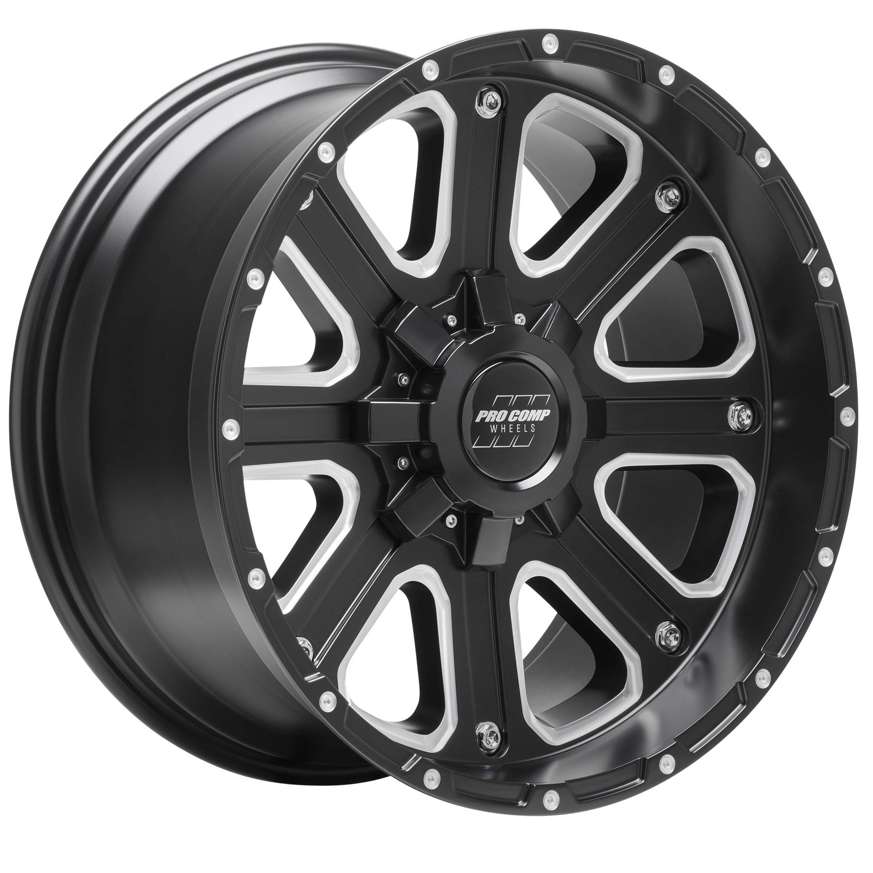 Pro Comp 17X9 Satin Black/Milled Wheel - 2500 lbs Load Capacity