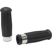 HARDDRIVE 72-194 Grips Vintage Chrome Ring Throttle By Wire