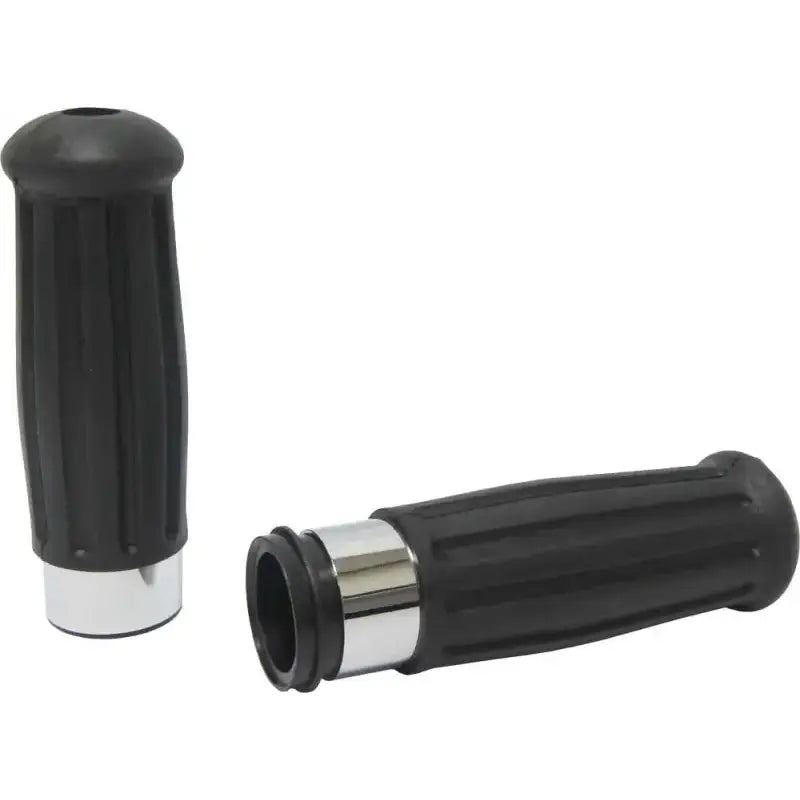 HARDDRIVE 72-194 Grips Vintage Chrome Ring Throttle By Wire