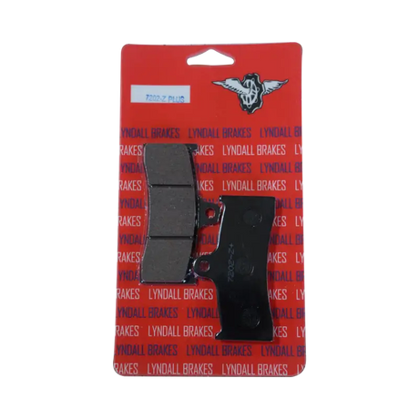 Lyndall Brakes 7202-X brake pads in red and white retail packaging for Buell bikes