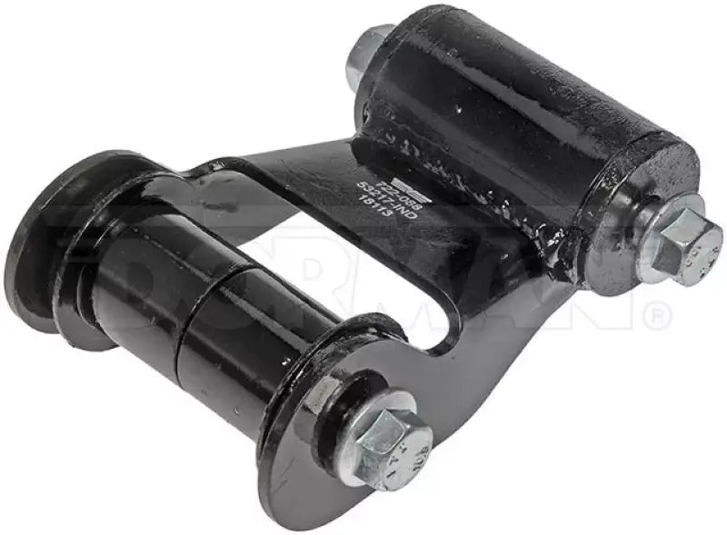 Black metal leaf spring shackle for Dorman Shackle Kit full of heavy-duty durability