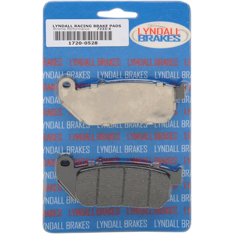 New 7233-X Lyndall Brakes brake pads in packaging for Lyndall Brakes Extreme series