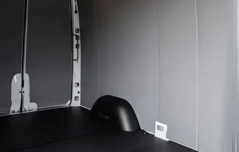Van interior with black floor showcasing Legend Fleet Duratherm Wall Liner