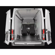 Open-doored white van interior featuring Legend Fleet Duratherm Wall Liner