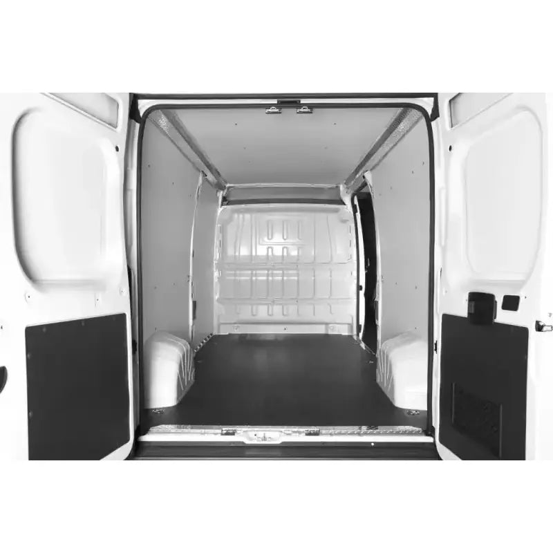 Open cargo van interior with Legend Fleet Duratherm wall liner for durability