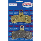 Gold and silver brake pads on blue card for 7256-X Lyndall Brakes Extreme series