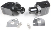 Black anodized aluminum 7269N Footpeg Adapter with springs for racing footpegs