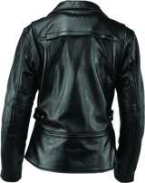River Road Ironclad Classic Leather Jacket Black Womens - Small - 094376