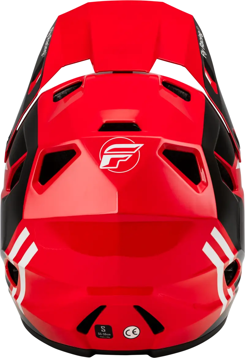 Red and black Fly Racing Rayce Helmet 73-3611L for motocross riding