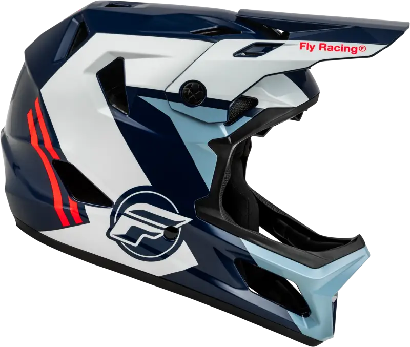 Blue and white youth rayce helmet 73-3612YM for all the adventures