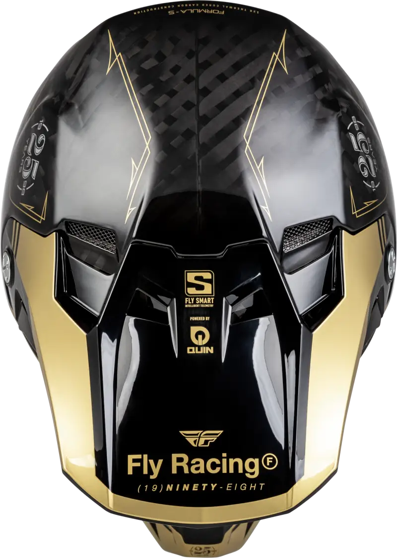 73-4446M Formula S Carbon Legacy Helmet Black/Gold Md - RV and Auto Parts