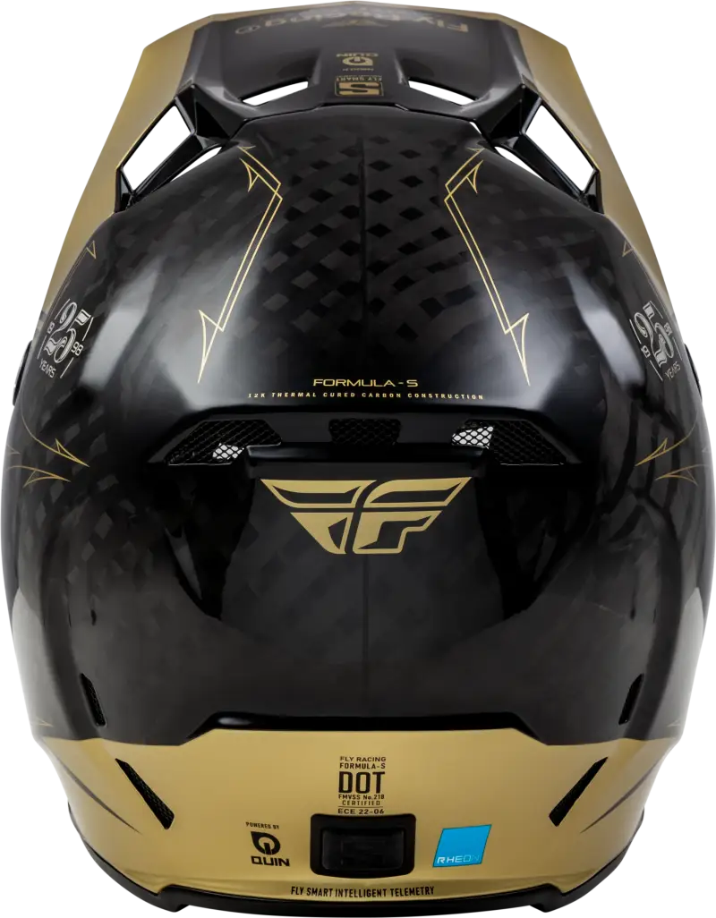 73-4446M Formula S Carbon Legacy Helmet Black/Gold Md - RV and Auto Parts