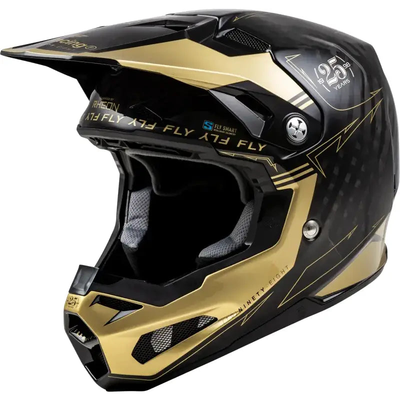 73-4446YL Youth Formula S Carbon Legacy Helmet Black/Gold Yl - RV and Auto Parts