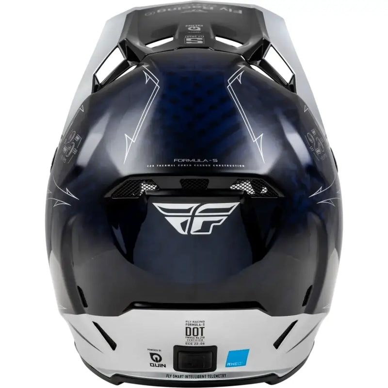 73-4448L Formula S Carbon Legacy Helmet Blue Carbon/Silver Lg - RV and Auto Parts