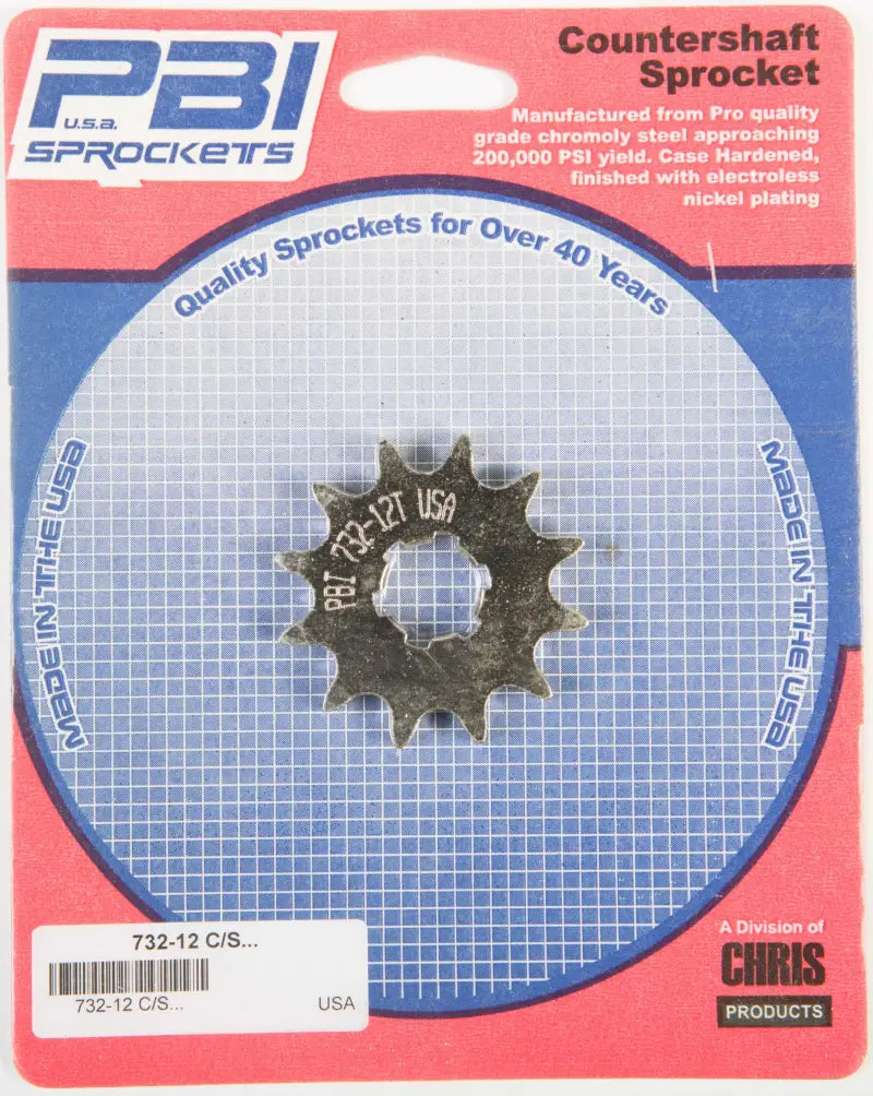 PBI 732-12 Front Cs Sprocket Steel 12t 428 Kaw/Suz/Yam