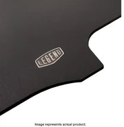 Black floor mat with Legend logo from Legend Fleet Evolve lightweight composite series