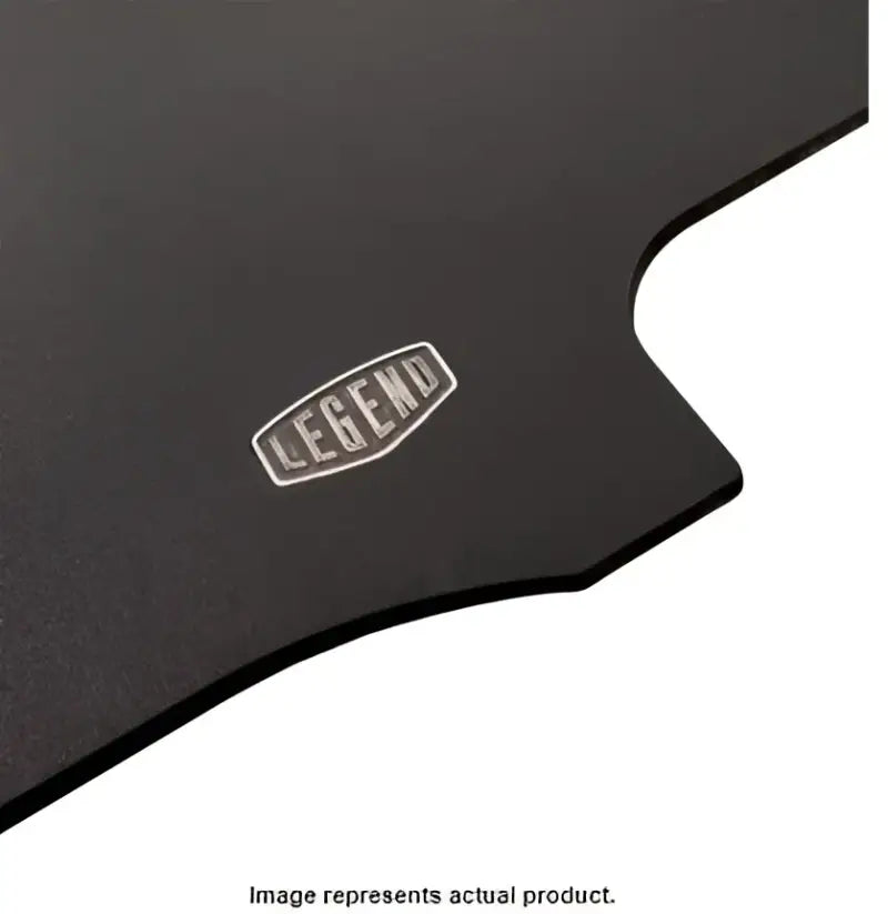 Black floor mat with Legend logo from Legend Fleet Evolve lightweight composite series