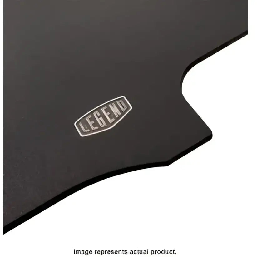 Black floor mat with Legend logo from Legend Fleet Evolve lightweight composite series