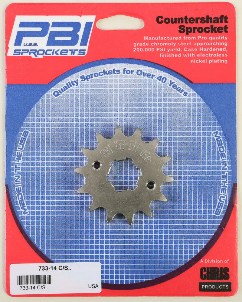 733-14 Front Cs Sprocket Steel 14t 428 Suz/Yam - Countershaft