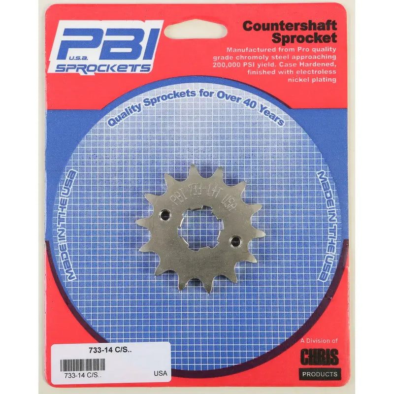 733-14 Front Cs Sprocket Steel 14t 428 Suz/Yam - Countershaft