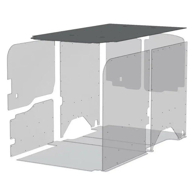 Exploded view of Van interior paneling with Legend Fleet Duratherm ceiling liner