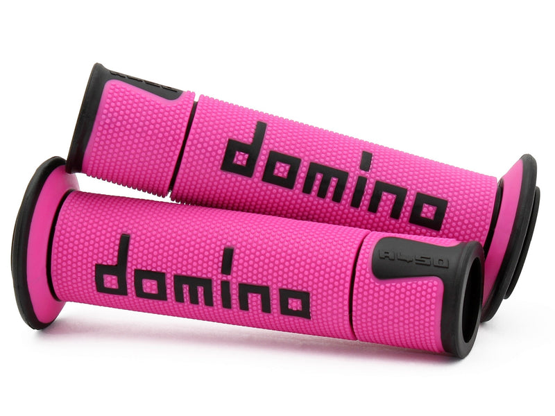 Domino Racing A450 Road Racing Grips A45041C4043B7-0 - Black Fuchsia Pair