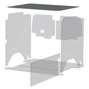 Exploded view of Legend Fleet Duratherm ceiling liner for van interior paneling kit