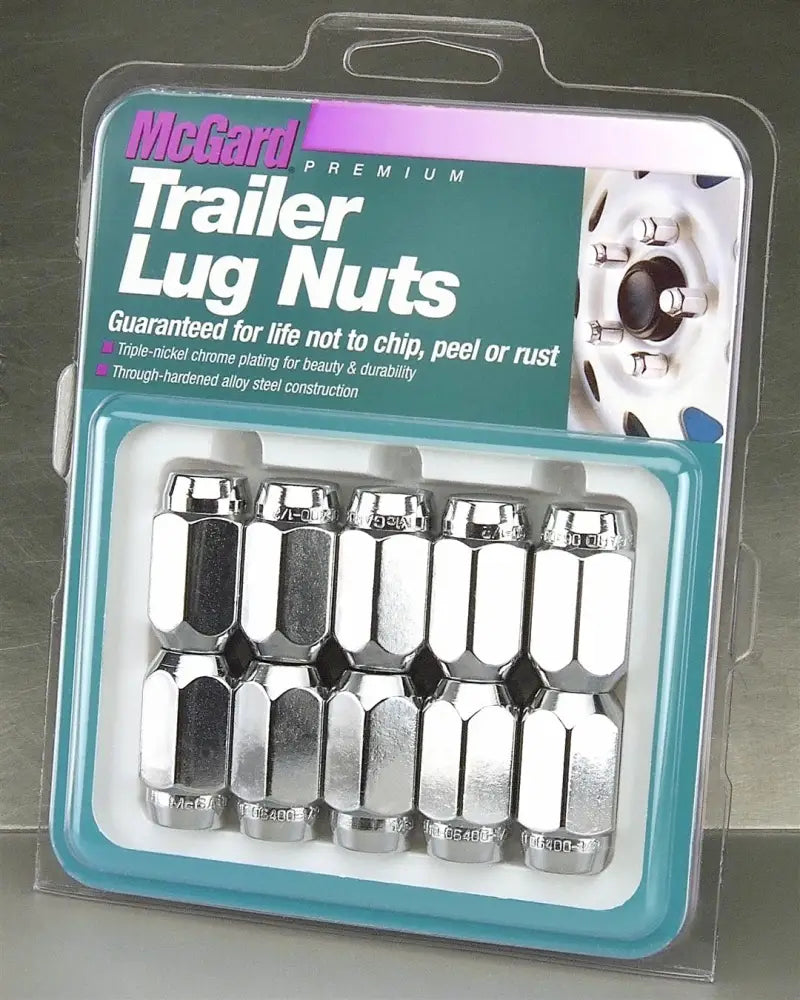 74043 Mcgard Trailer Lug Nuts 1/2X20 Thread 10Pk