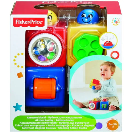 Fisher-Price stacking action blocks toy with 74121 G.S.I.Sports Pack Tongs for play