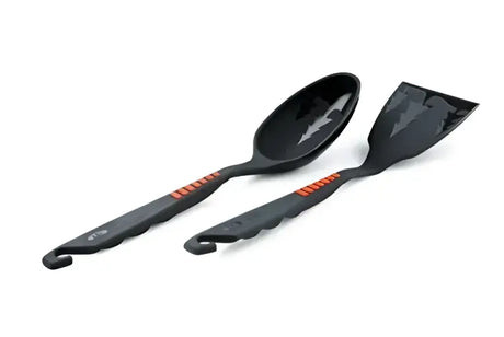Black cooking utensils with orange accents from 74130 G.S.I.Sports Pack Spoon Spatula Set