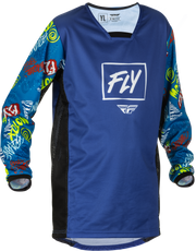 Fly Racing Fly Racing 375-427YL Youth Kinetic Rebel Jersey Blue/Light Blue Yl