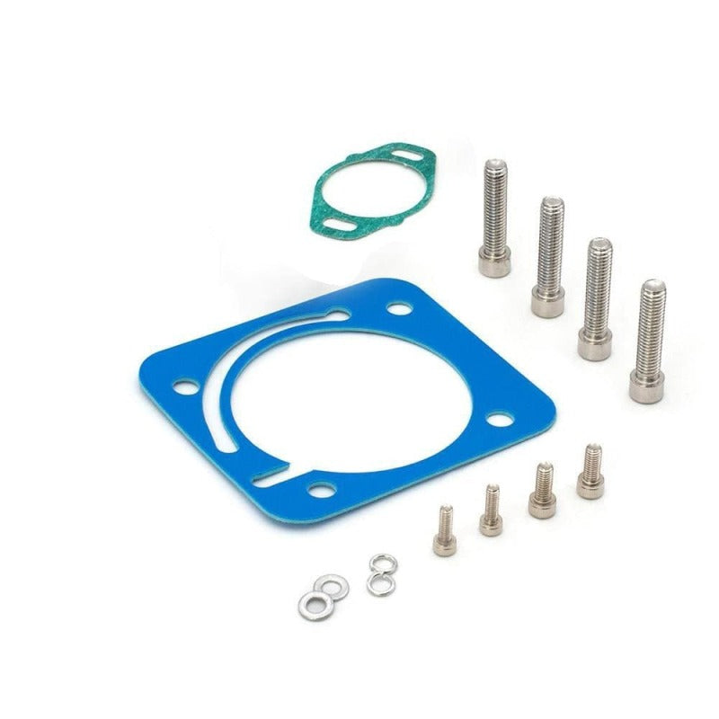 BLOX Racing BXIM-00205-SI-V2 BLOX Racing Honda B/D/H/F Series Engines 76mm Silver Billet Throttle Body V2 / Includes TPS